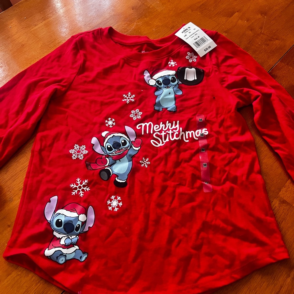 Disney Stitch Red Holiday Shirt